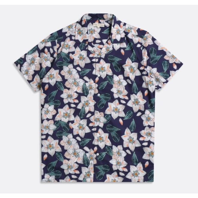 Stachio S/S Shirt in Navy Floral