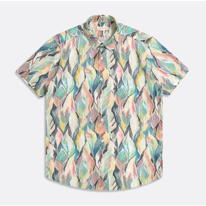 Classic Short Sleeve Shirt in Painted Leaves