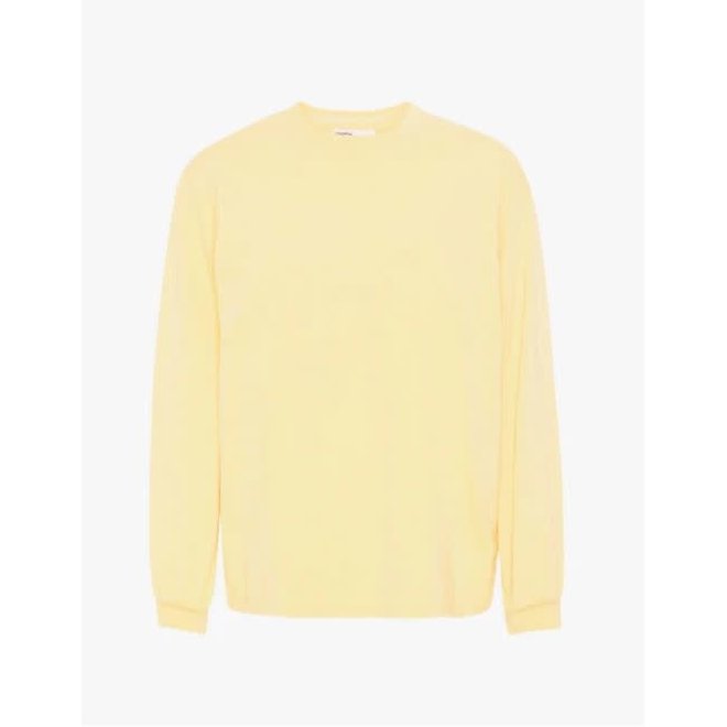 Oversized Long Sleeve T-Shirt in Soft Yellow