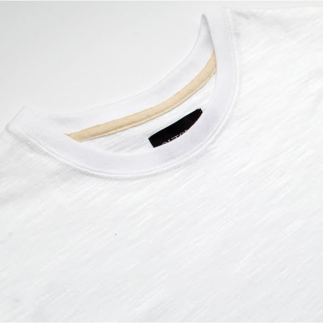 Short Sleeve Slub T-Shirt in White