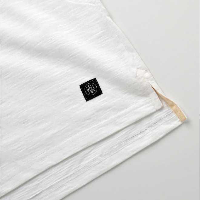Short Sleeve Slub T-Shirt in White
