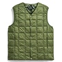 V-Neck Button Down Vest in Olive