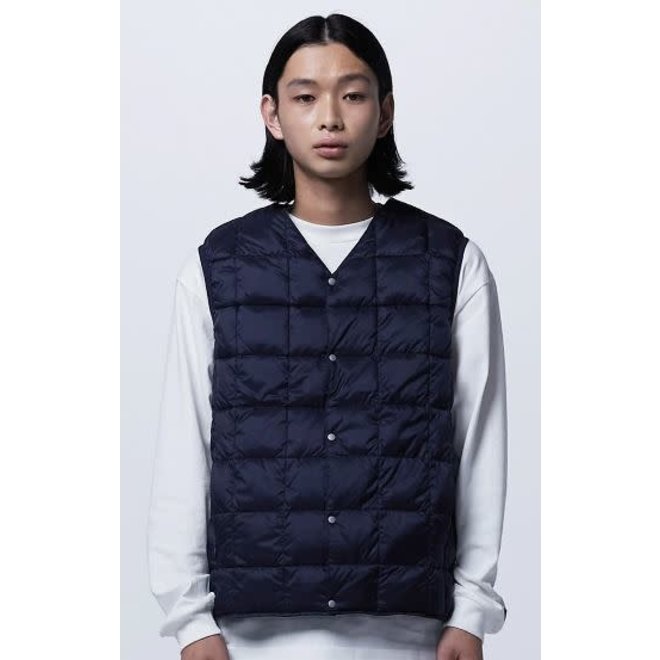 V-Neck Button Down Vest in Navy - Eastwood Ave. Menswear