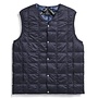 V-Neck Button Down Vest in Navy