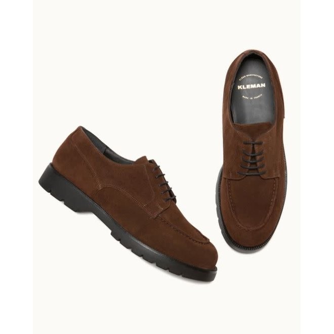 Frodan V Derby Shoes in Chocolate