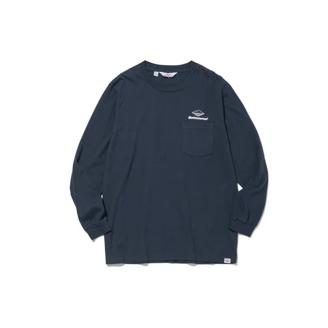 Team LS Pocket T-Shirt in Navy