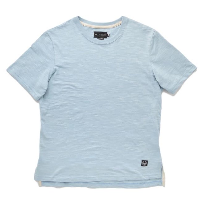 Short Sleeve Slub T-Shirt in Powder Blue