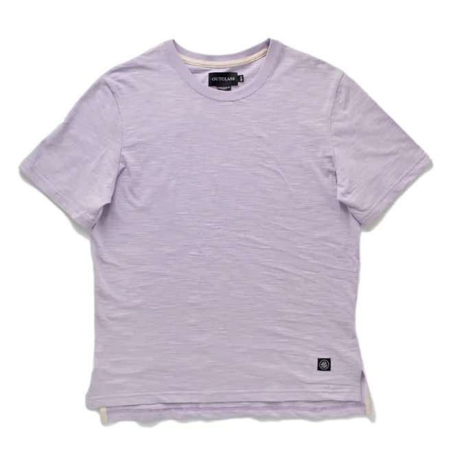 Short Sleeve Slub T-Shirt in Lavender
