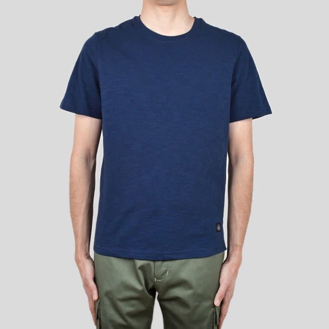 Short Sleeve Slub T-Shirt in Indigo