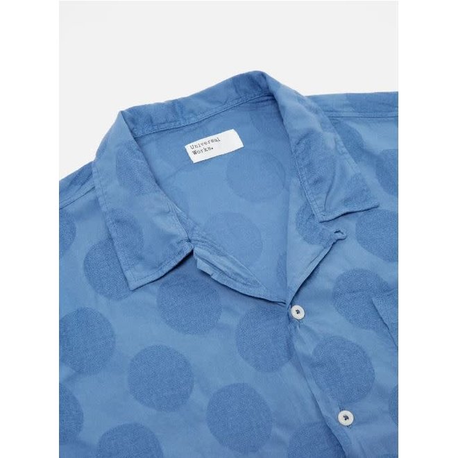 Road Shirt In Blue Dot Cotton