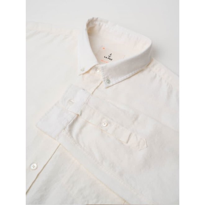 Branco Button Down Shirt in Ecru