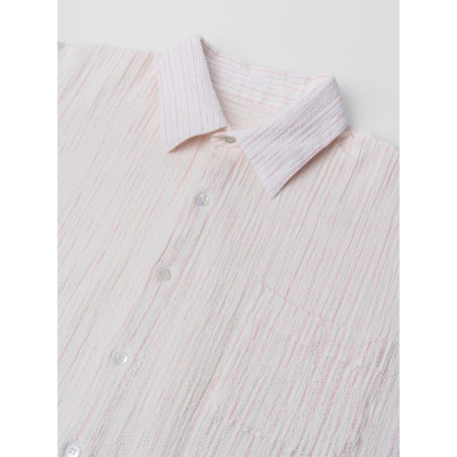 Roque S/S Shirt in Spiced Coral/Safari Stripes