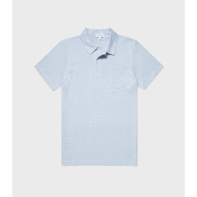 Riviera Polo Shirt in Pastel Blue