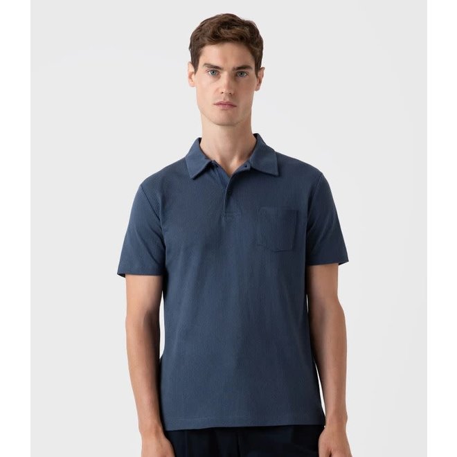 Riviera Polo Shirt in Shale Blue