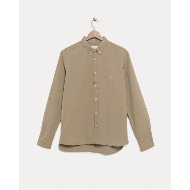 Branco Button Down Shirt in Khaki