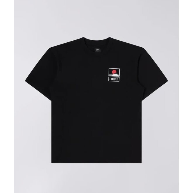 Sunset On Mt Fuji T-Shirt in Black