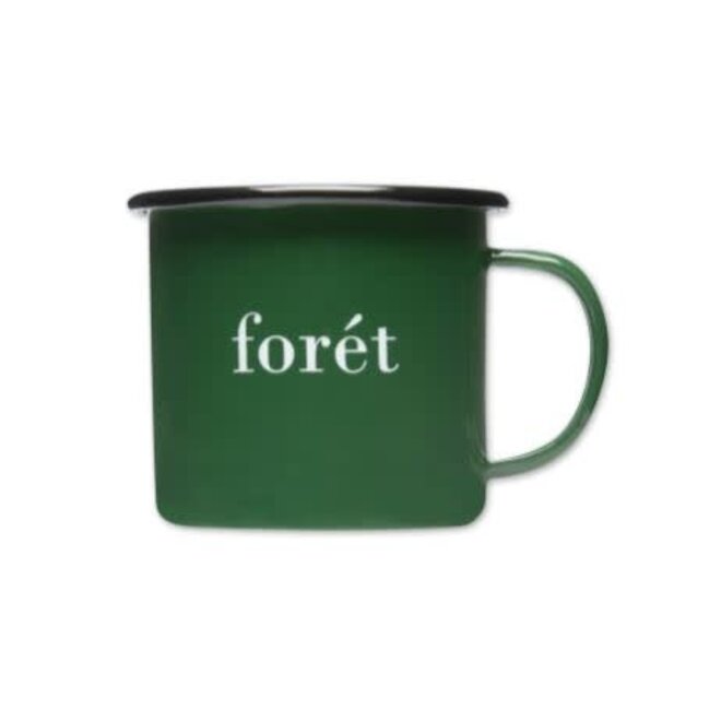 Bean Enamel Mug in Dark Green