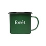 Bean Enamel Mug in Dark Green