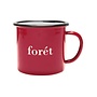 Bean Enamel Mug in Red