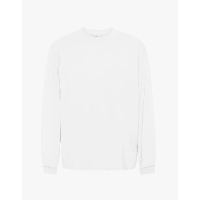 Oversized Long Sleeve T-Shirt in Optical White