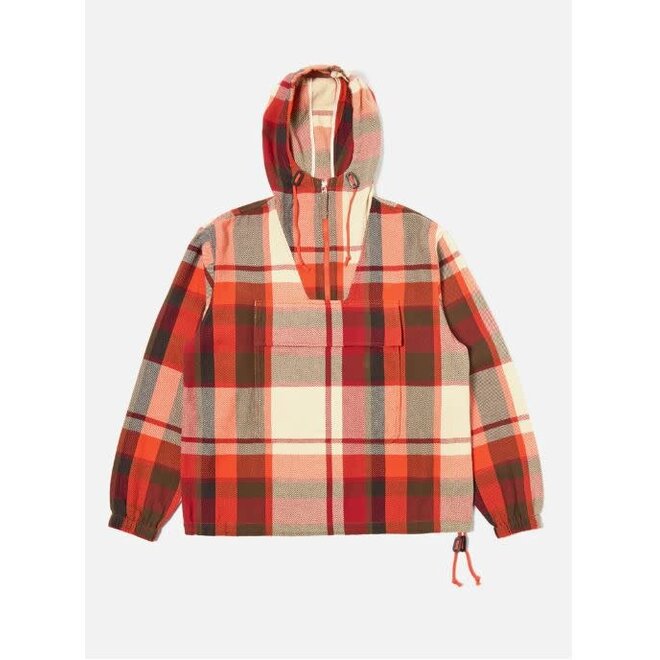 Pullover Anorak in Red Check
