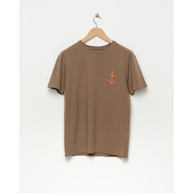 Dantas T-Shirt in Dark Cocoa/Orange