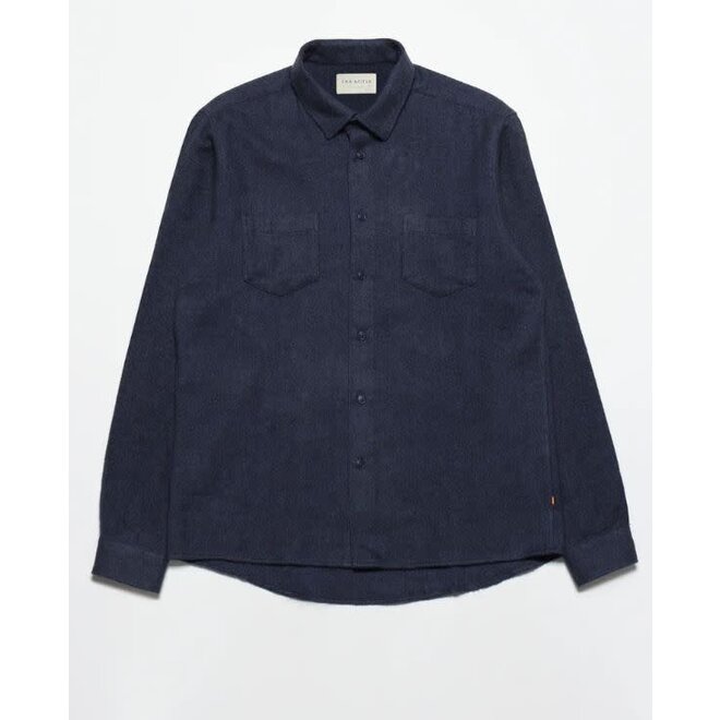 Classic Shirt in Insignia Blue Herringbone