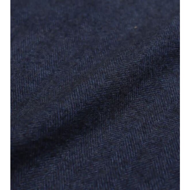 Classic Shirt in Insignia Blue Herringbone