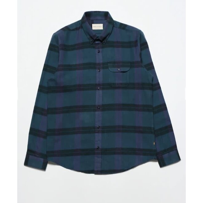 Larry Shirt in Black/Insignia Blue Check