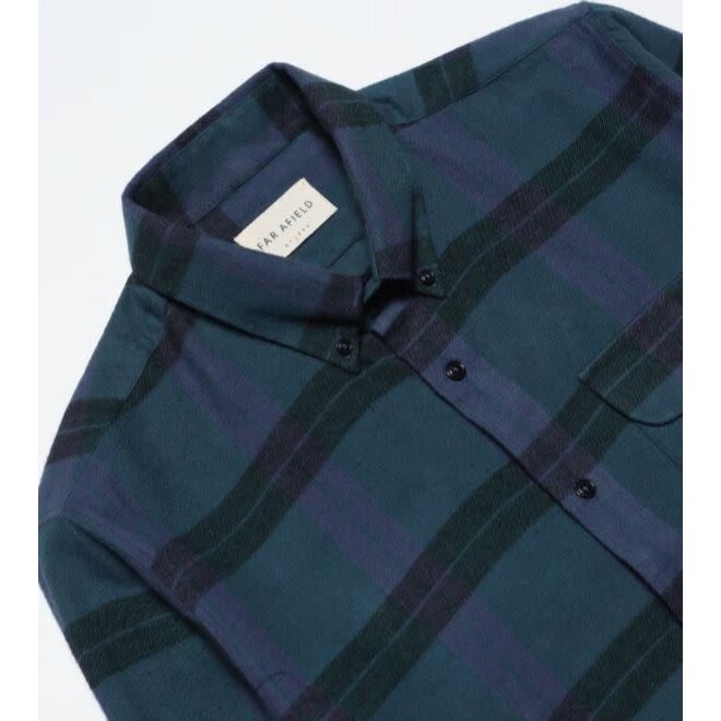 Larry Shirt in Black/Insignia Blue Check