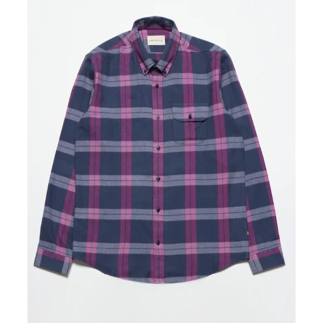 Larry Shirt in Insignia Blue/Magenta Check