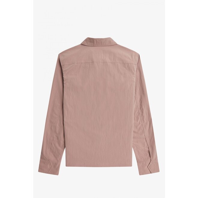 Zip Overshirt in Dark Pink