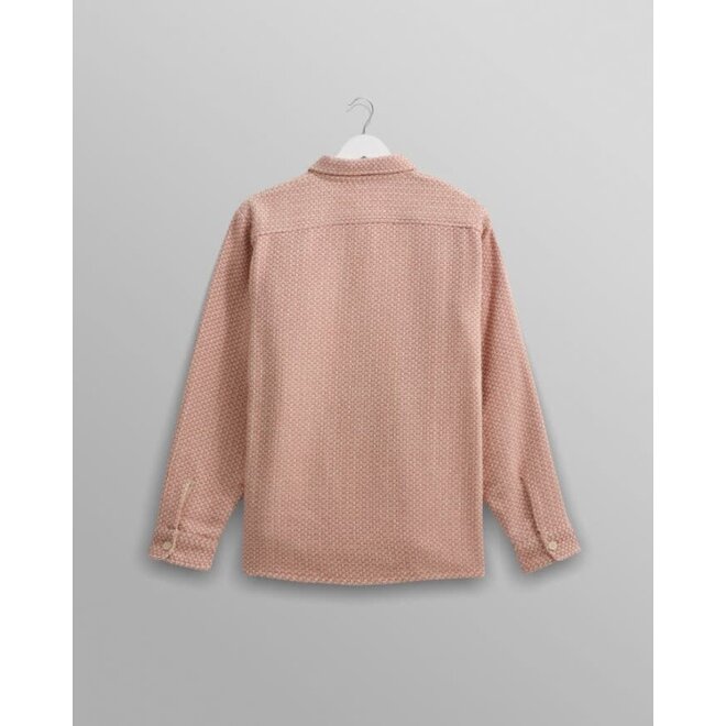 Whiting Overshirt in Pink/Ecru Stepney