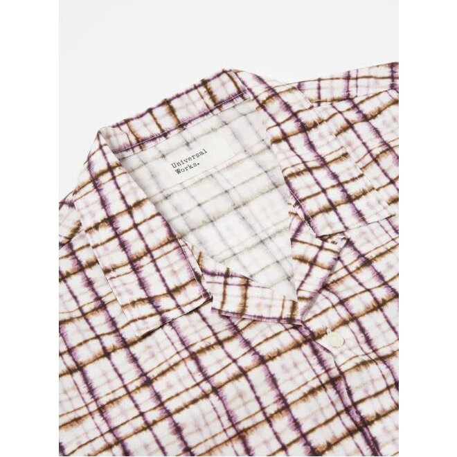 Road Shirt In Ecru/Lilac Tie Dye Print