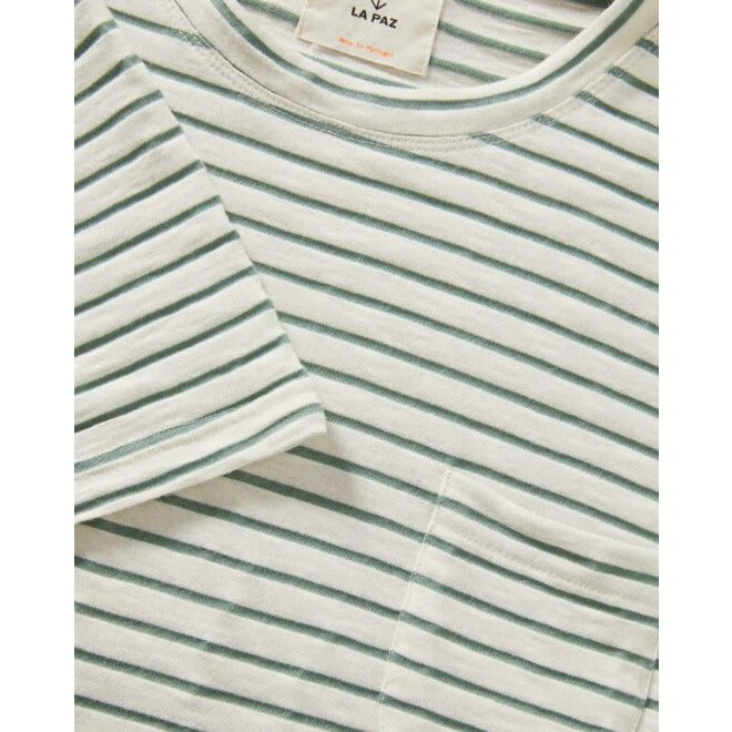 Guerreiro Pocket T-Shirt in Green Stripes