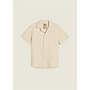 Cuba Waffle Shirt in Ecru