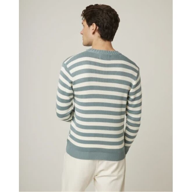 Richmond Sweater in White/Lovat