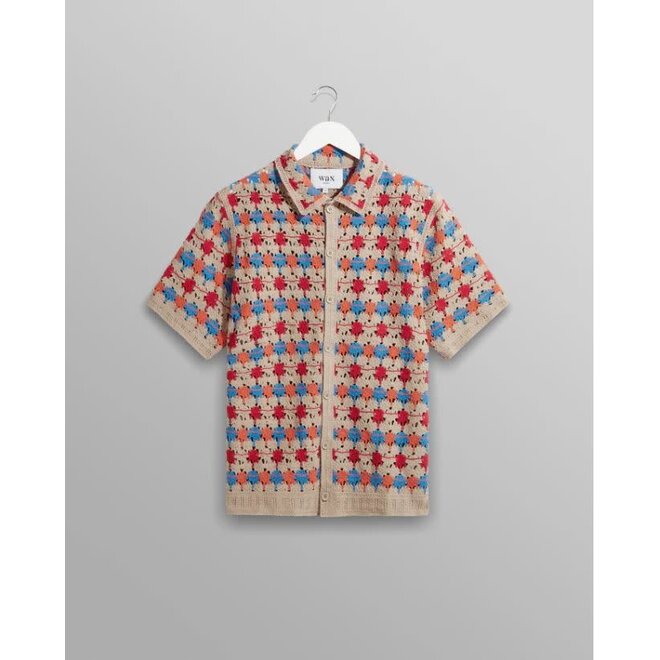 Porto Shirt in Multi Splash Crochet
