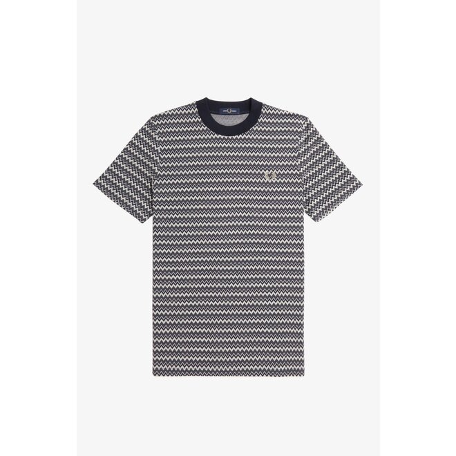 Jacquard T-Shirt in Navy