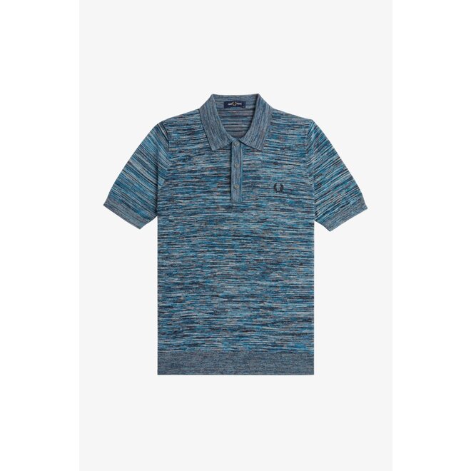 Space Dye Knitted Shirt  Limestone/Runaway Bay Ocean