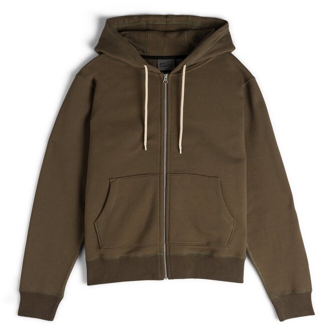 Heavyweight Terry Zip Hoodie in Hunter Green