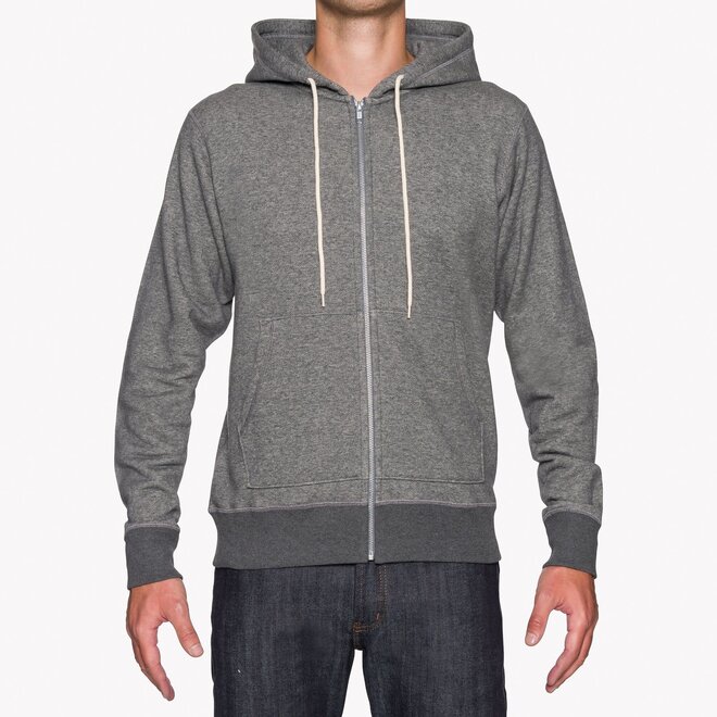 Heavyweight Terry Zip Hoodie in Charcoal