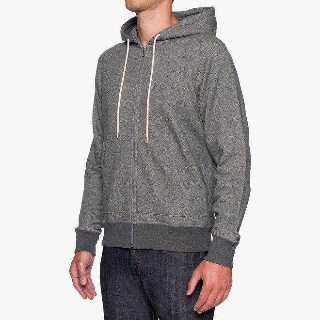 Heavyweight Terry Zip Hoodie in Charcoal