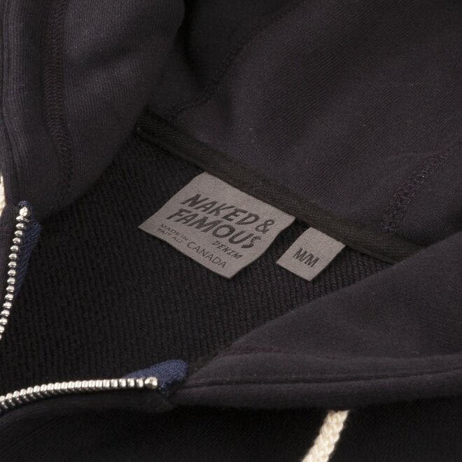 Heavyweight Terry Zip Hoodie in Navy