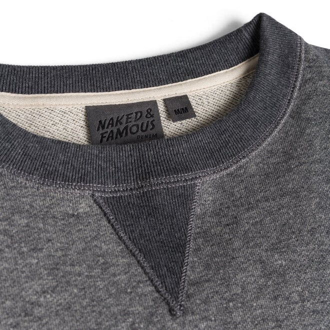 Heavyweight Terry Crewneck Sweatshirt in Charcoal