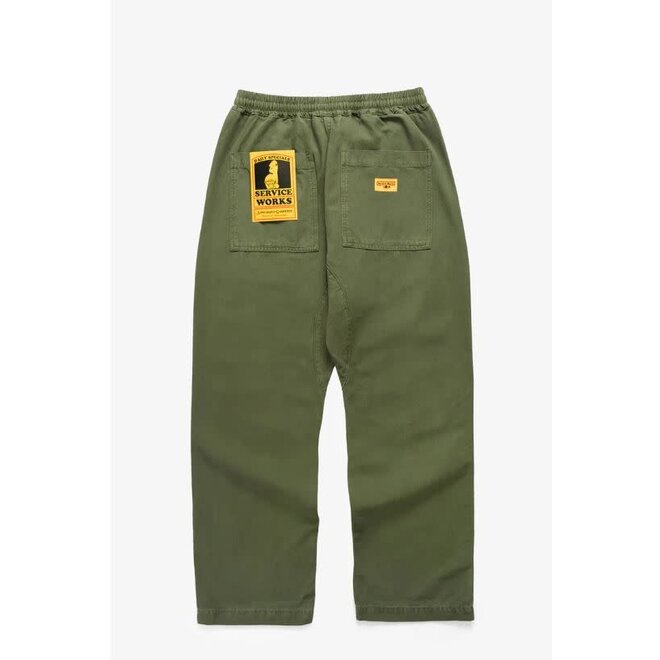 Canvas Chef Pant in Olive