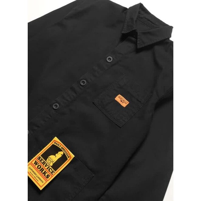 Canvas Coverall Jacket in Black