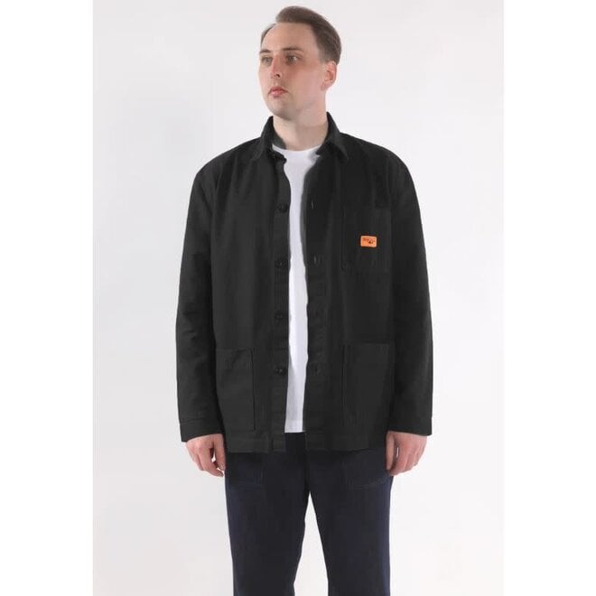 Canvas Coverall Jacket in Black