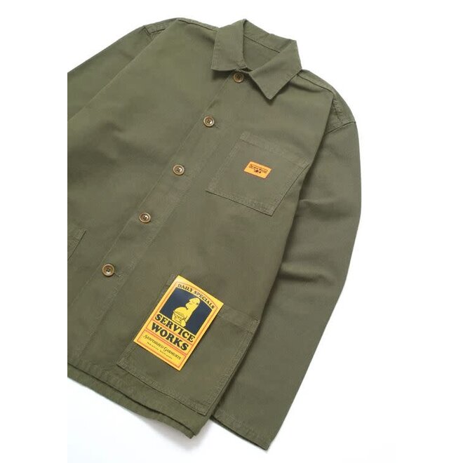 Canvas Coverall Jacket in Olive