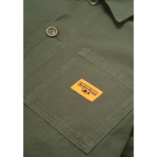 Canvas Coverall Jacket in Olive